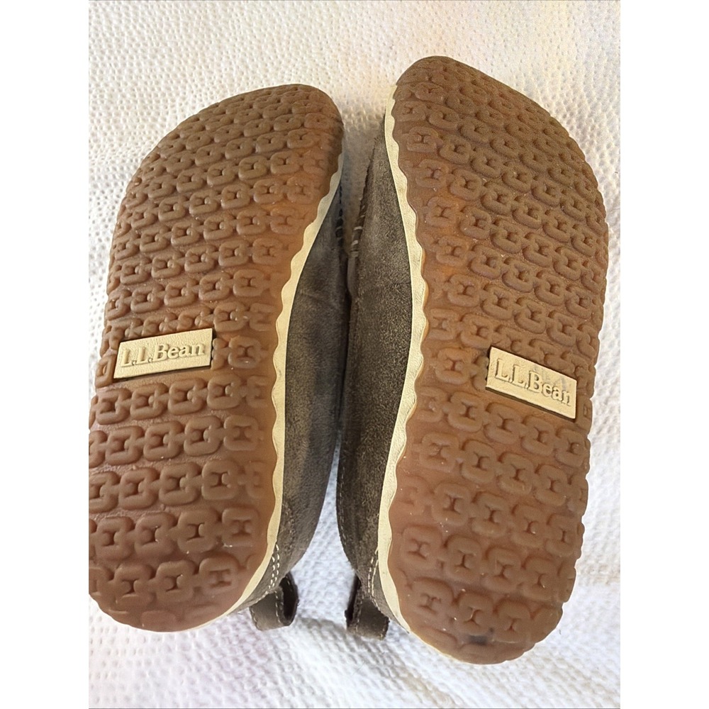 ll bean mountain womens size 8 shoes suede sherpa lined comfort slippers - Picture 3 of 3
